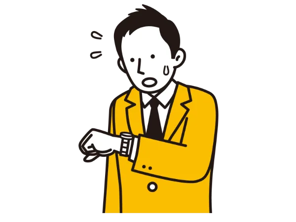時間がなくて動けない人のイラスト